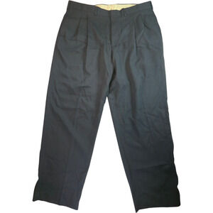 Farah Mens Gray Dress Pants Size 38x30 Vintage Polyester Pleated